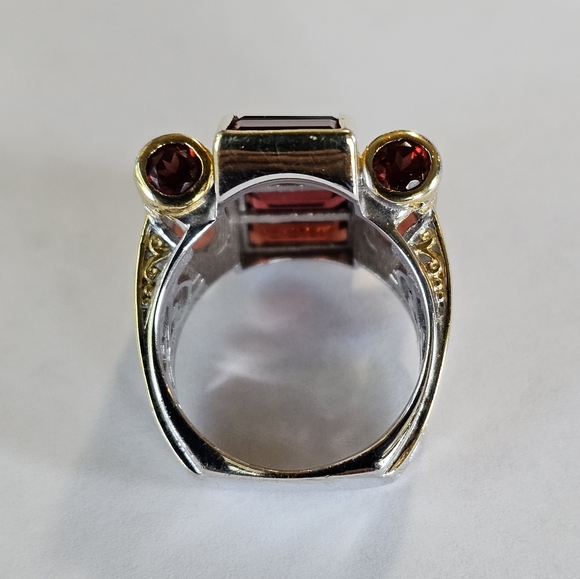 Genuine Red Tourmaline Gems En Vogue Ring Sz 7! - Picture 4 of 11